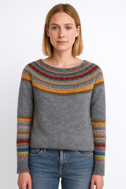 Comfortabele Gestreepte Pullover Met Losse Pasvorm Dames