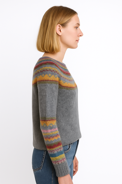 Comfortabele Gestreepte Pullover Met Losse Pasvorm Dames