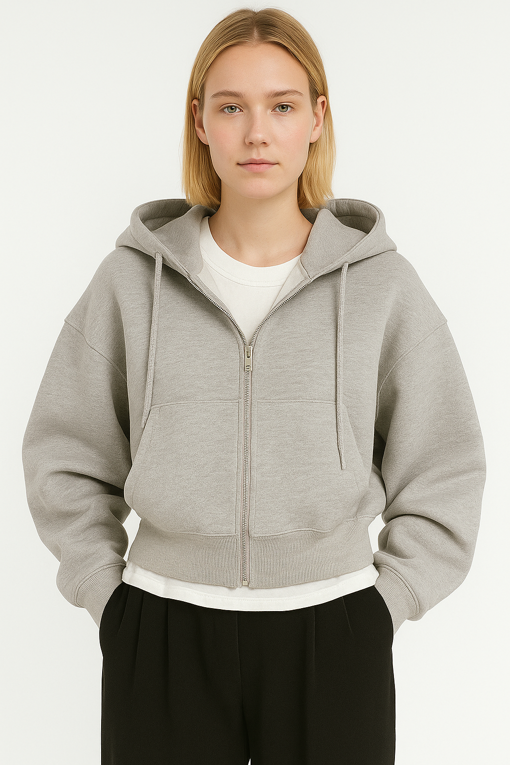 Gezellig oversized sweatshirt met rits en capuchon voor vrouwen