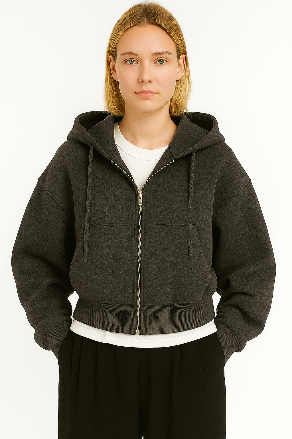 Gezellig oversized sweatshirt met rits en capuchon voor vrouwen