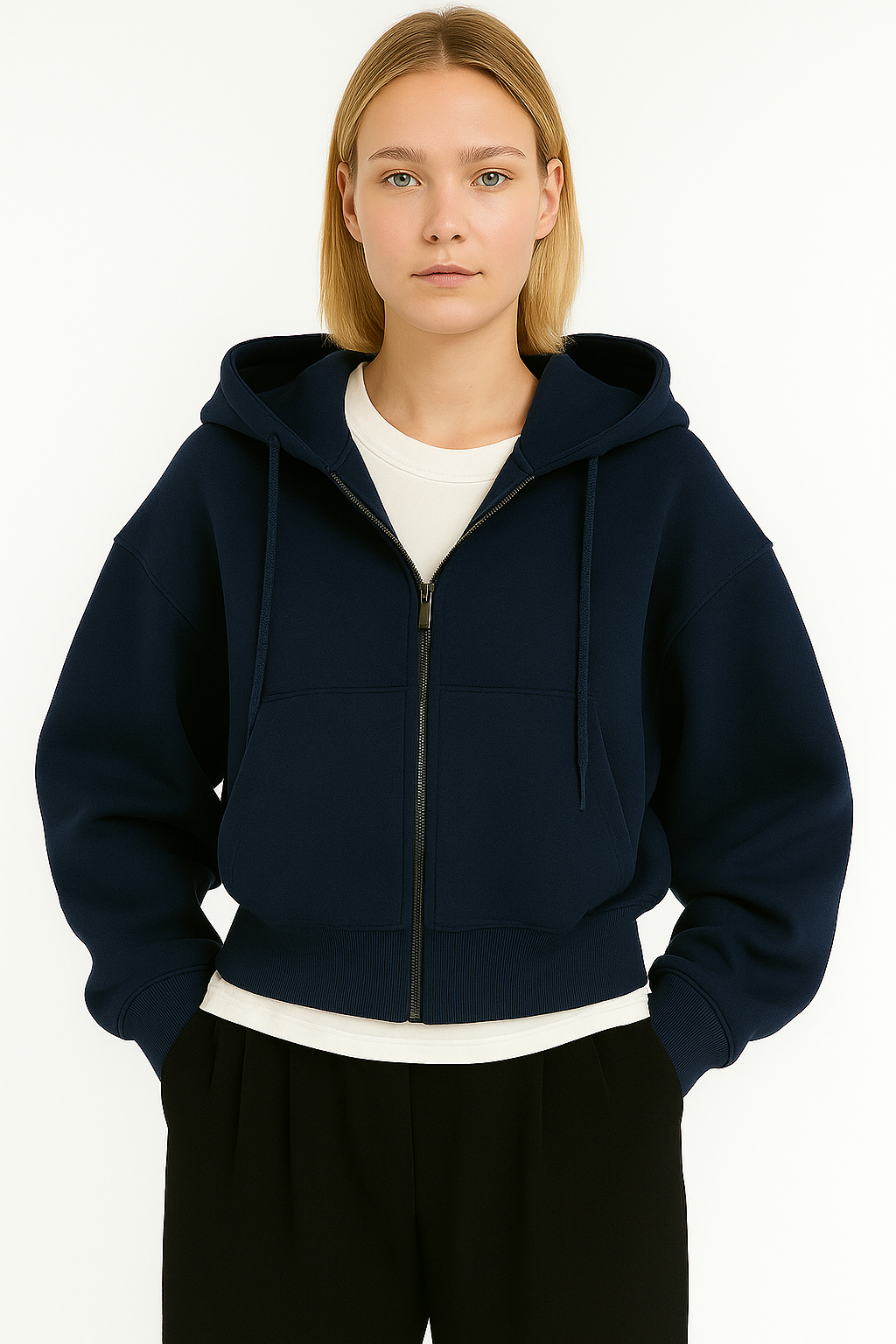 Gezellig oversized sweatshirt met rits en capuchon voor vrouwen