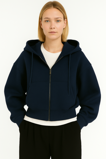 Gezellig oversized sweatshirt met rits en capuchon voor vrouwen