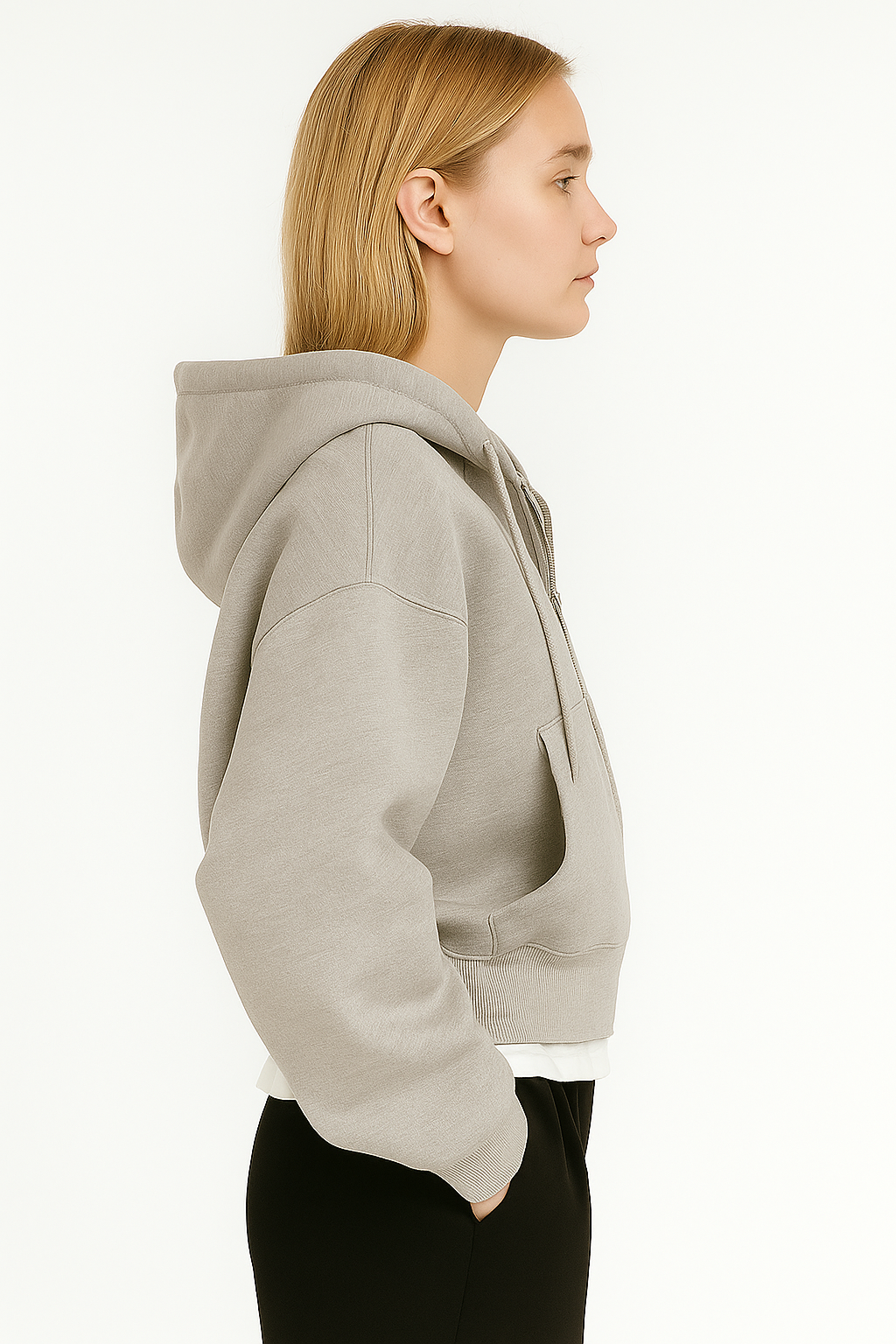 Gezellig oversized sweatshirt met rits en capuchon voor vrouwen