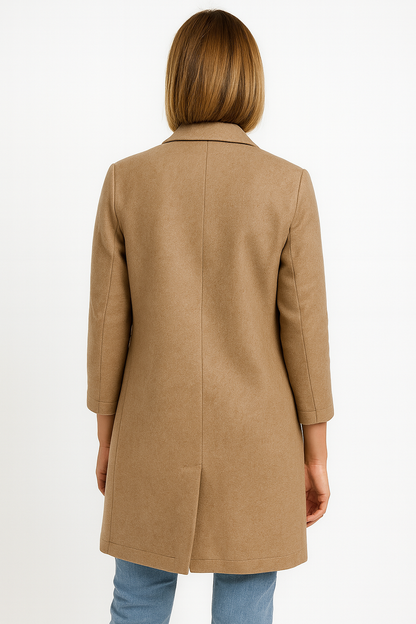 Chique Blazerjas Met Dubbele Zakken Voor Dames