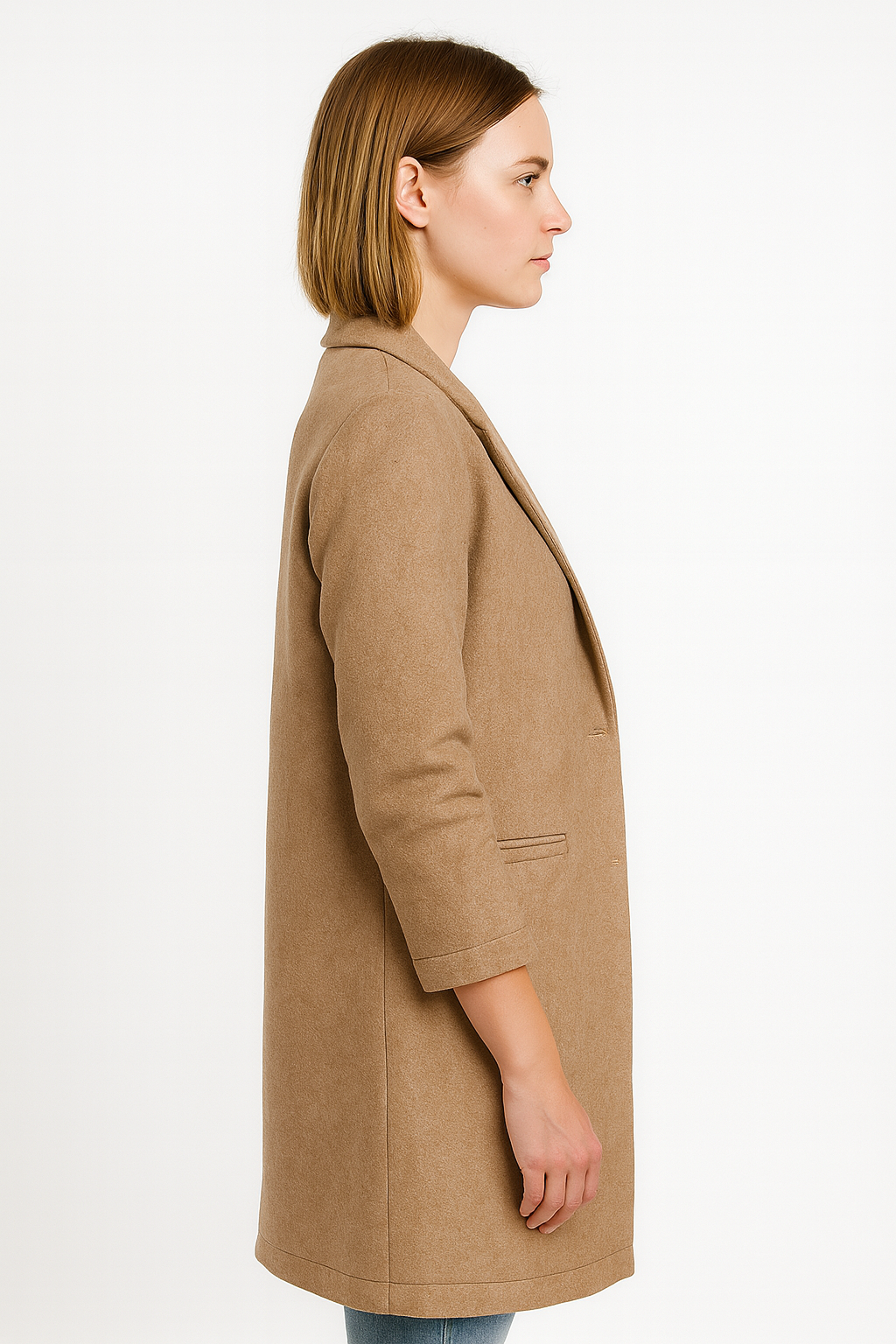 Chique Blazerjas Met Dubbele Zakken Voor Dames