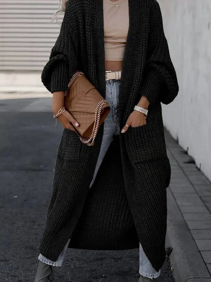 Gezellige Casual Gebreide Lange Wintervestjas voor Dames