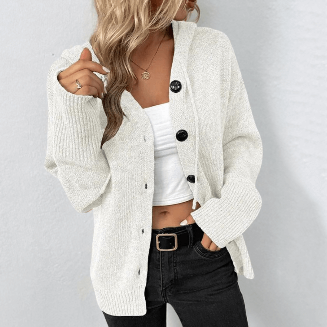 Gebreid Wintervest met Knopen voor Dames Casual Stijl