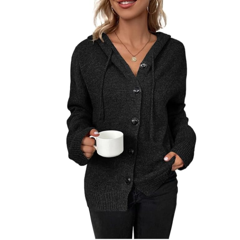 Gebreid Wintervest met Knopen voor Dames Casual Stijl
