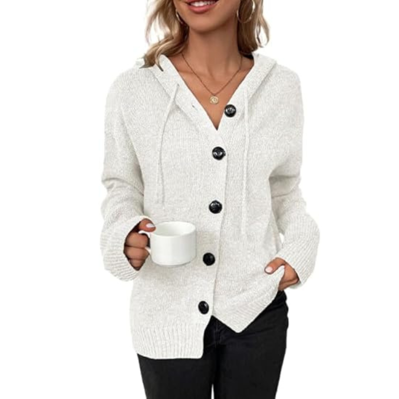Gebreid Wintervest met Knopen voor Dames Casual Stijl