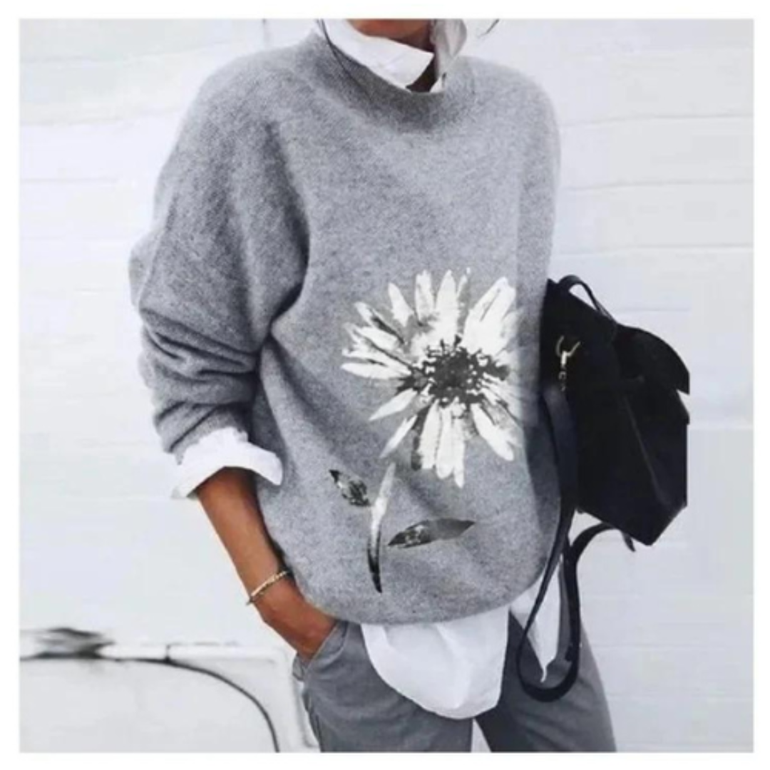 Casual Paisley Pullover Met Lange Mouw Dames