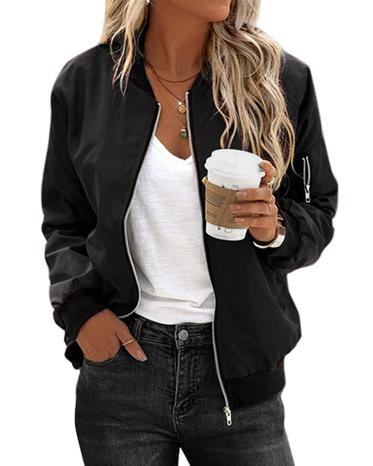 Bomberjack Casual Rits Streetwear Stijl Dames
