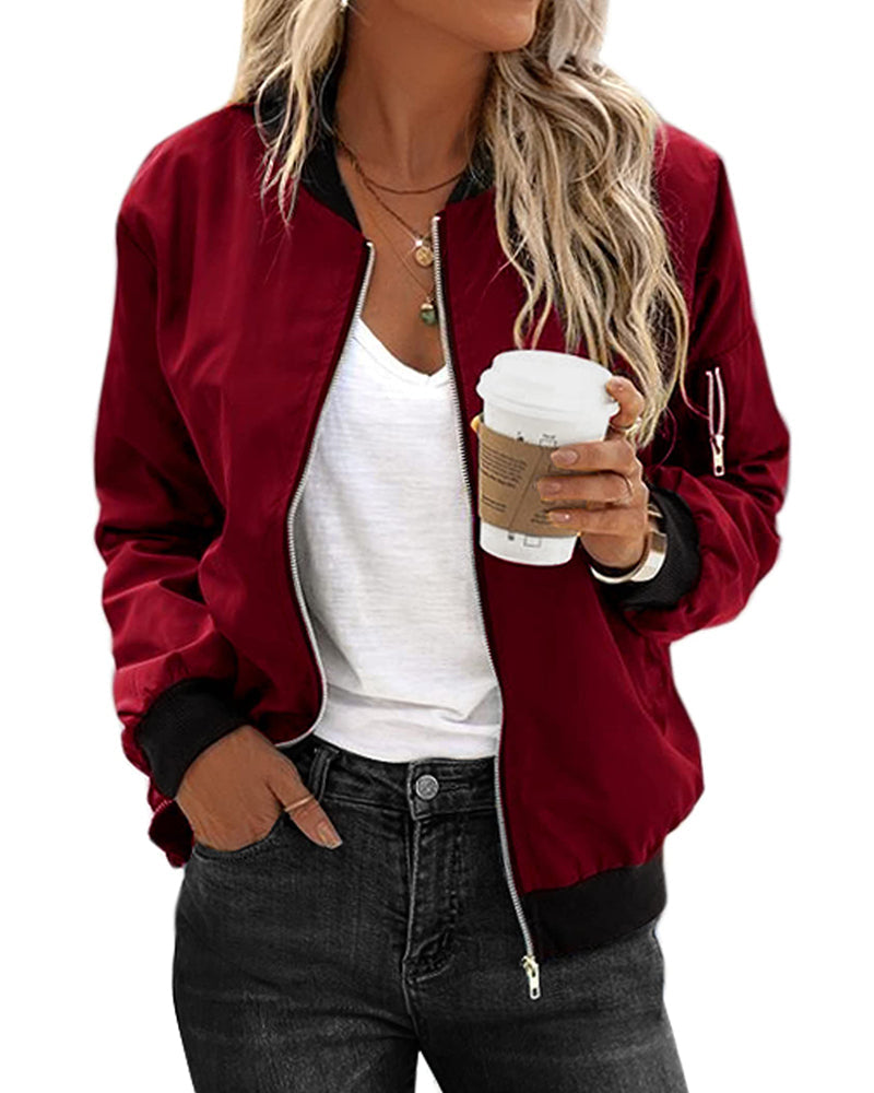 Bomberjack Casual Rits Streetwear Stijl Dames