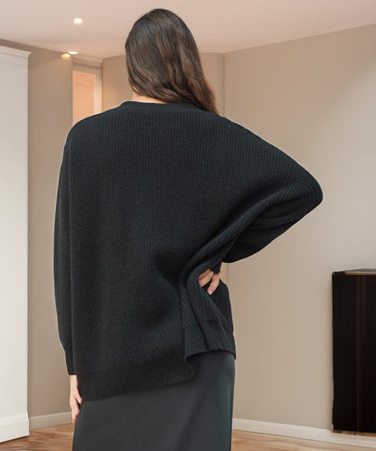 Oversized Knopen Gebreid Vest Dames Trendy Casual Trui