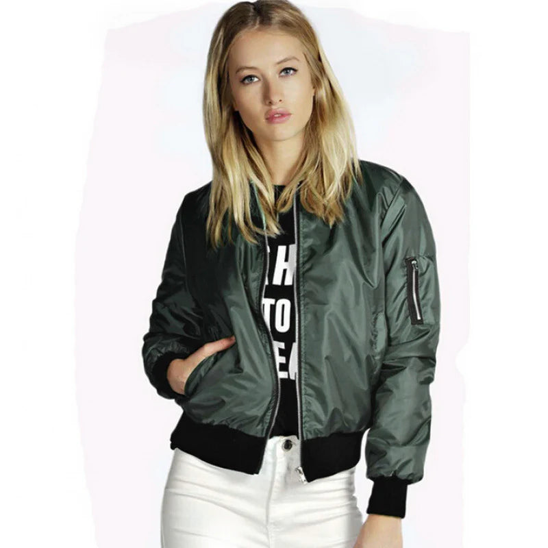 Bomberjack Klassiek Rits Streetwear Stijl Dames
