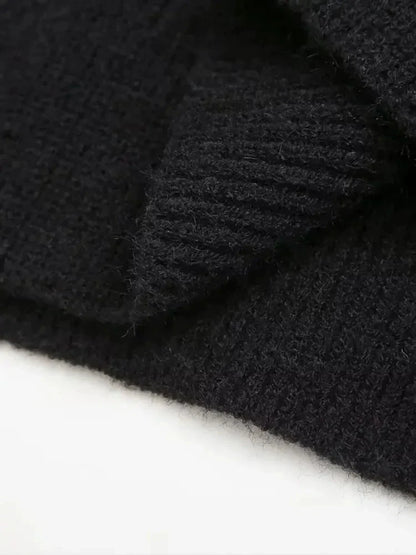 Moderne Gestreepte Coltrui Wintertrui voor Dames