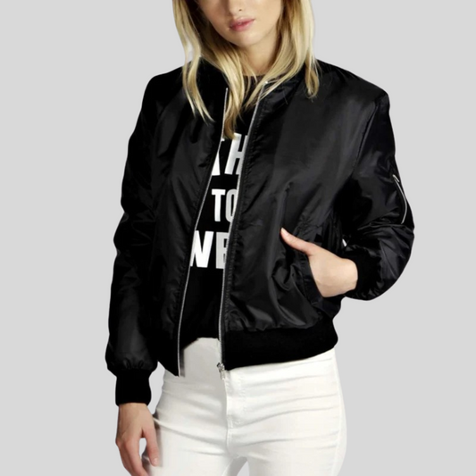 Bomberjack Klassiek Rits Streetwear Stijl Dames