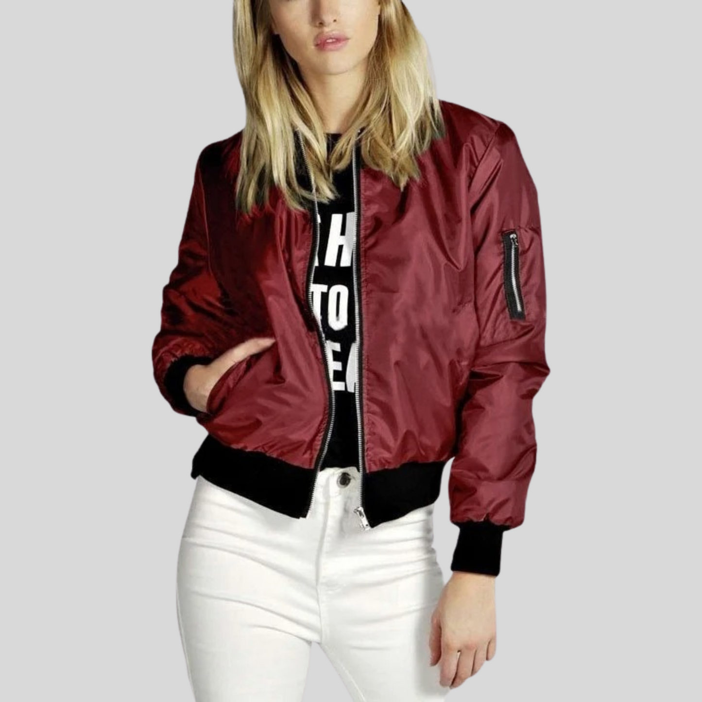 Bomberjack Klassiek Rits Streetwear Stijl Dames