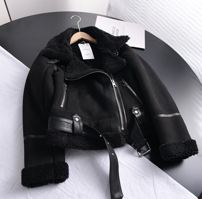 Winter Shearling Jack Gezellig Warm Ontwerp Dames