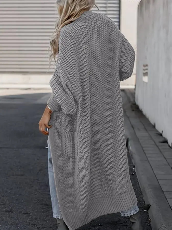 Gezellige Casual Gebreide Lange Wintervestjas voor Dames