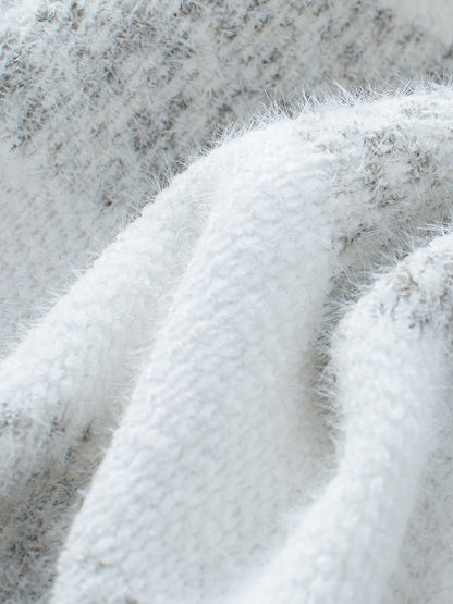 Gestreepte Coltrui Wintertrui voor Dames Gezellige Stijl