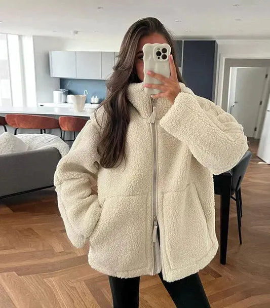 Oversized Winterjack Gezellige Teddy Stijl Dames