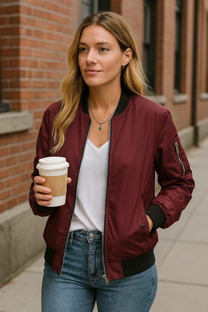 Winter Bomberjack Streetwear Gezellige Casual Stijl Dames