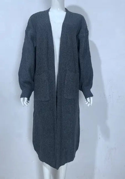 Gezellige Casual Gebreide Lange Wintervestjas voor Dames