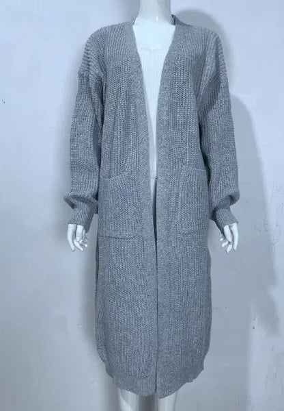 Gezellige Casual Gebreide Lange Wintervestjas voor Dames