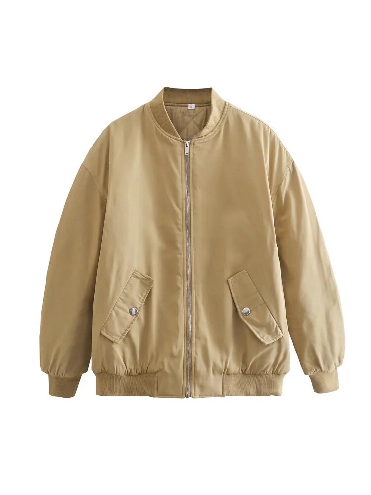 Bomberjack Klassiek Rits Streetwear Stijl Dames