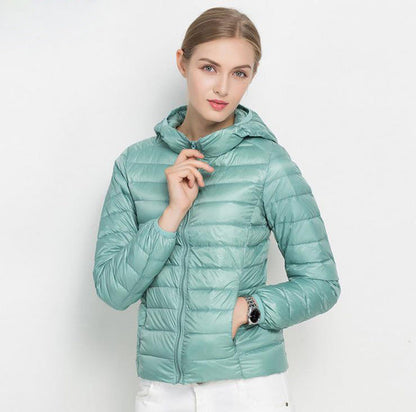 Pufferjack Met Capuchon Lichtgewicht Casual Bovenkleding Dames
