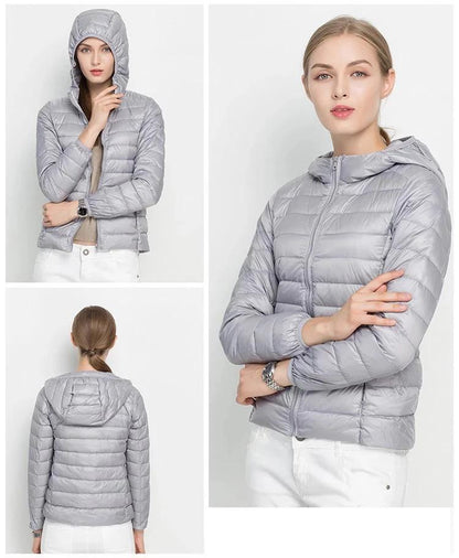 Pufferjack Met Capuchon Lichtgewicht Casual Bovenkleding Dames
