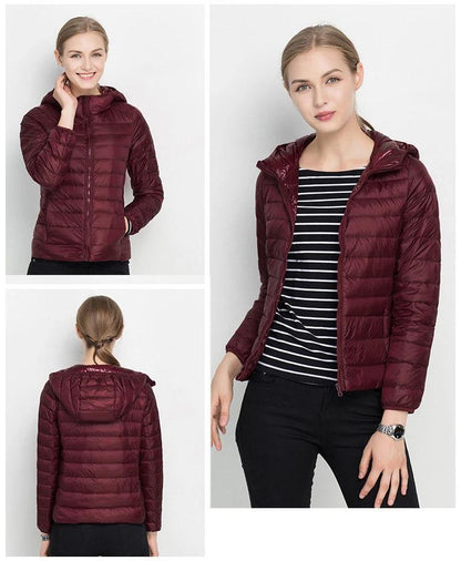 Pufferjack Met Capuchon Lichtgewicht Casual Bovenkleding Dames