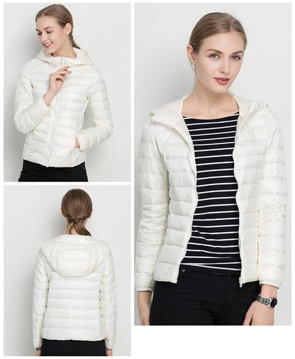 Pufferjack Met Capuchon Lichtgewicht Casual Bovenkleding Dames