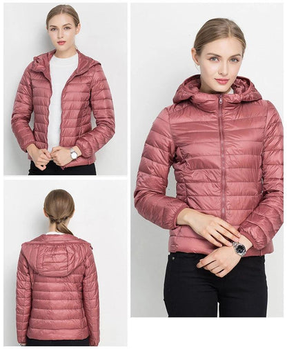 Pufferjack Met Capuchon Lichtgewicht Casual Bovenkleding Dames