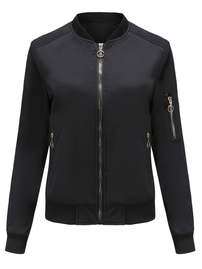Stijlvol Winter Bomberjack Trendy Dagelijks Draagstijl Dames