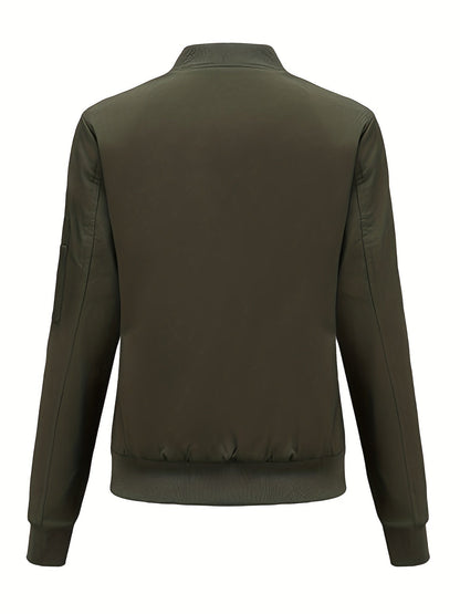 Stijlvol Winter Bomberjack Trendy Dagelijks Draagstijl Dames