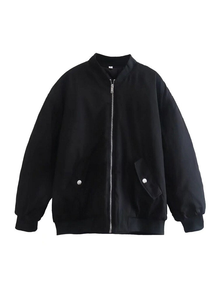 Bomberjack Klassiek Rits Streetwear Stijl Dames